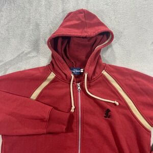 Tokyo Disney Resort Zip Up Hoodie Kids Size 140 Red Mickey Mouse Logo Raglan